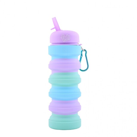 Botellita de Silicona Flexible Footy Acordeón 500ML LILA