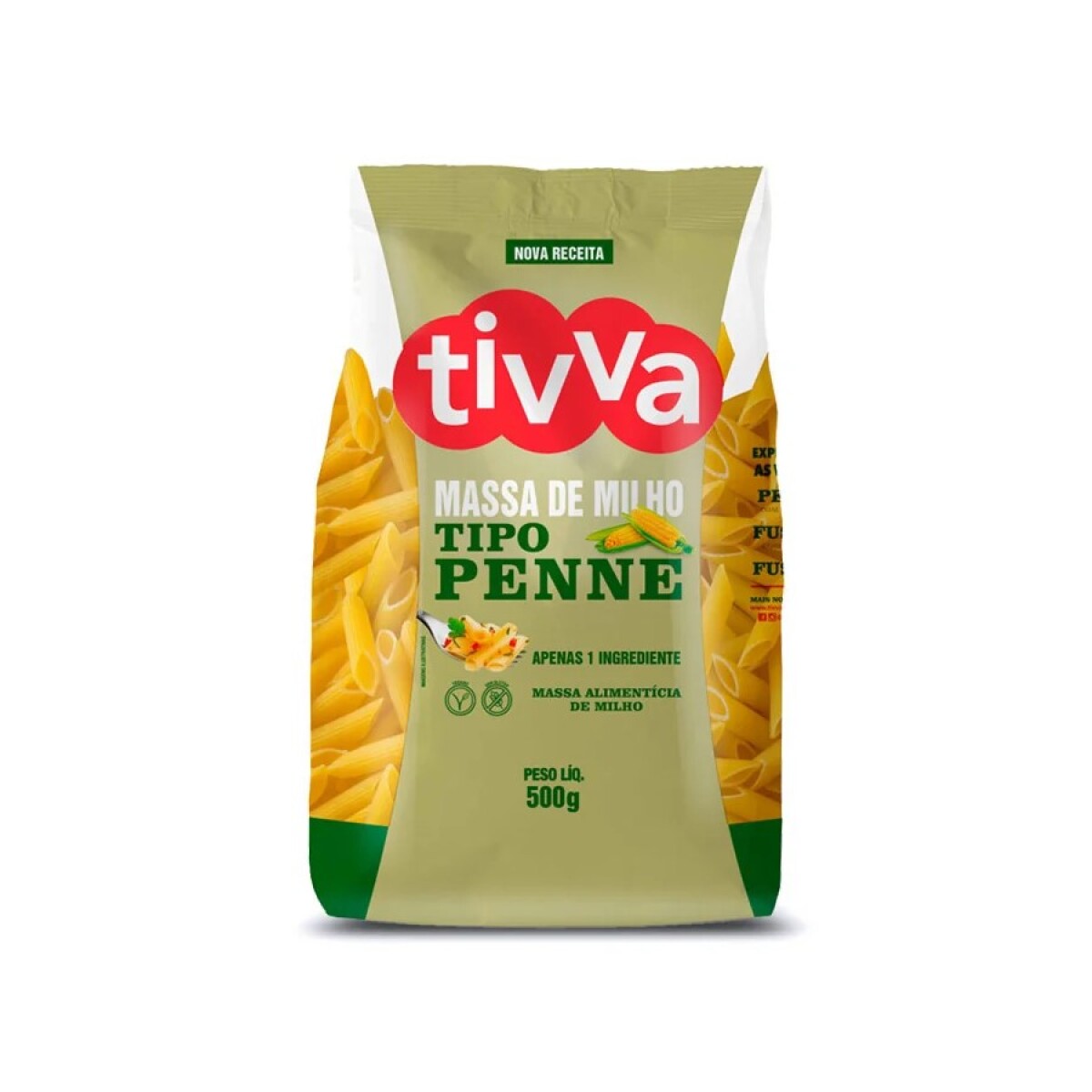 Pasta Tivva TIV001 de Maiz sin Gluten 500GR - PENNE 