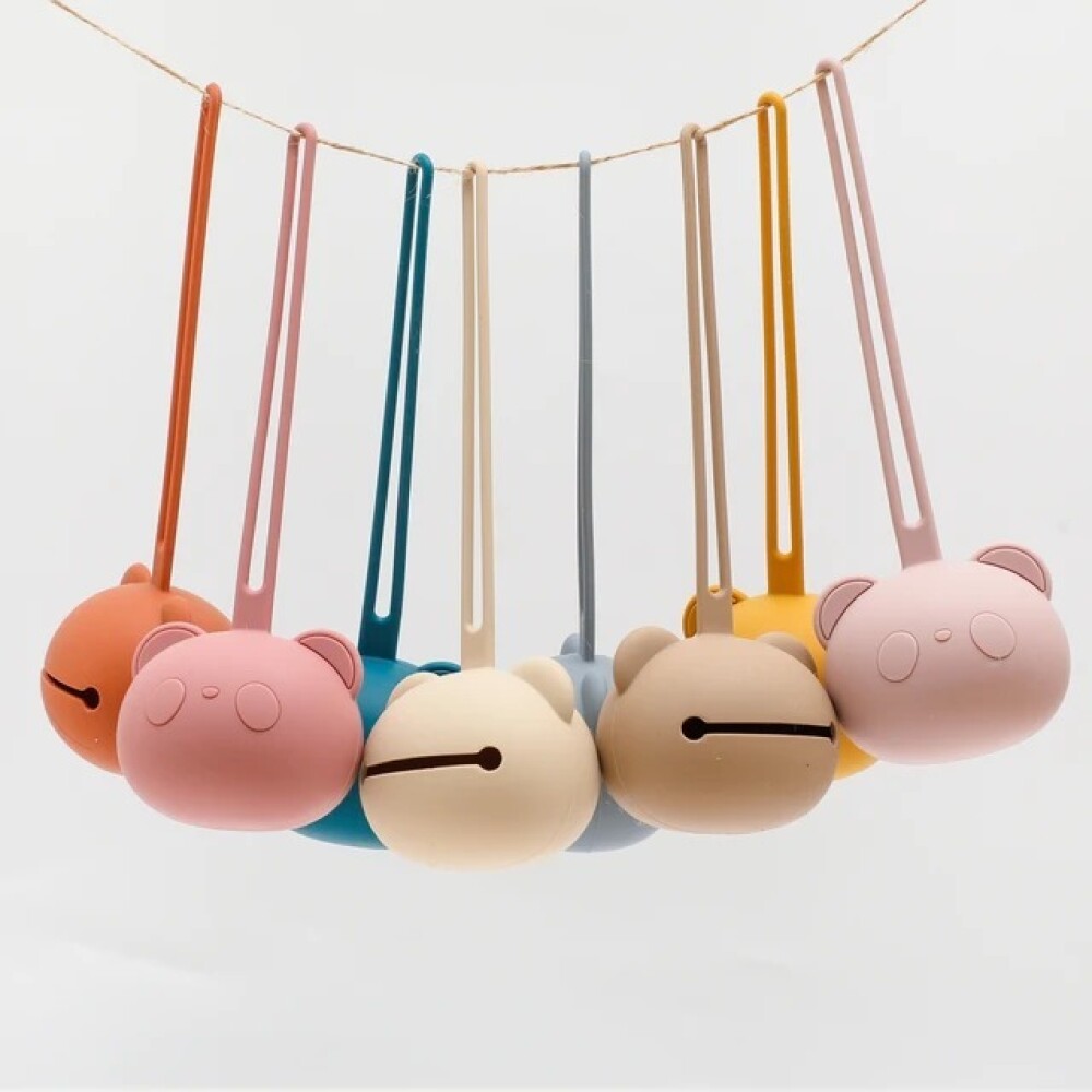 porta chupete pod silicona oso rosa