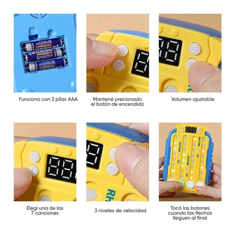 Juego de ritmo electrónico con luces Azul