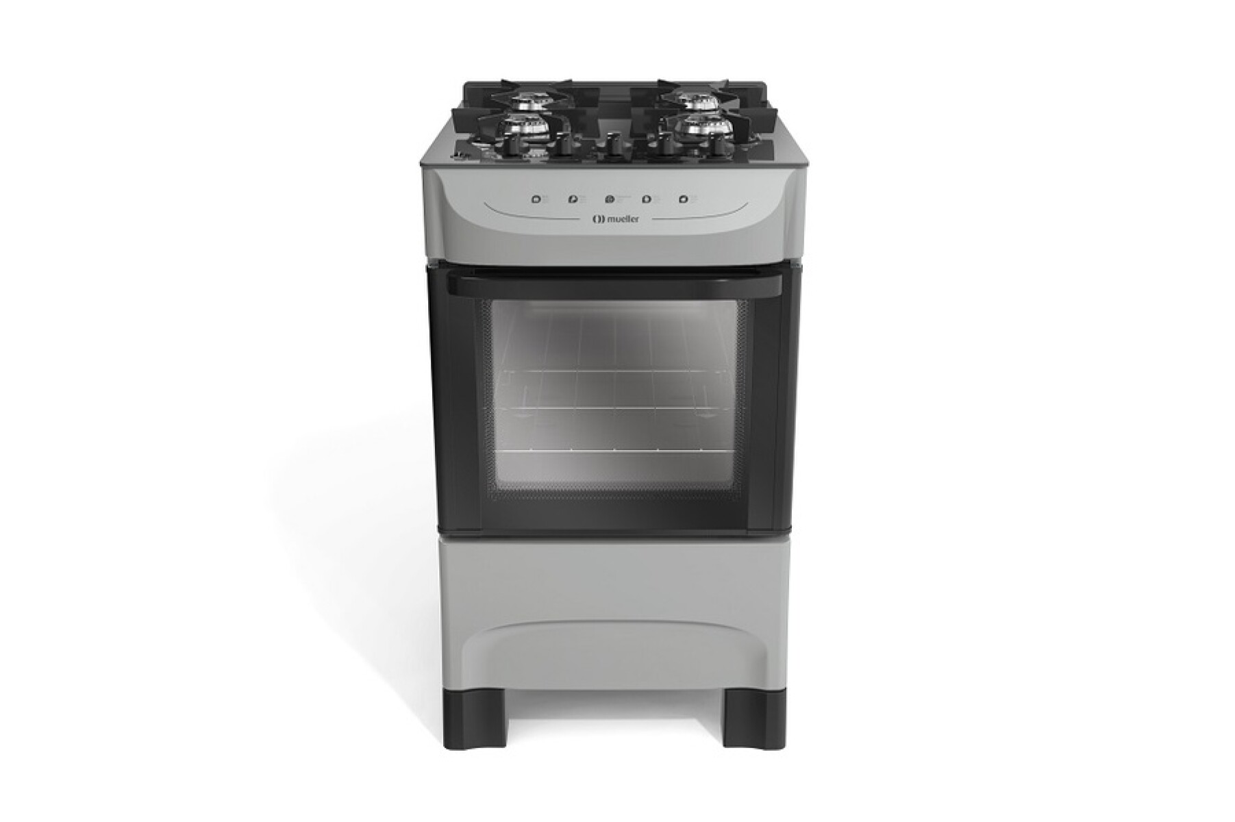 Cocina a Gas 4H Mueller Hamburgo Titanio / Plata 