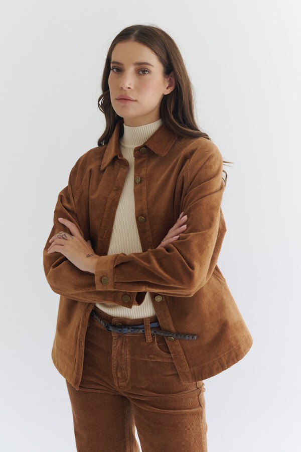 CHAQUETA CORDEROY CAMEL