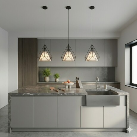 Colgante jaula negra diamante 38cm E27 Colgante jaula negra diamante 38cm E27