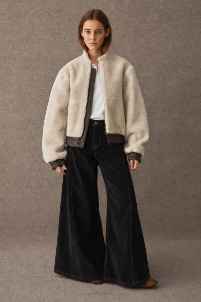 PANTALON WIDE XL CORDEROY Negro