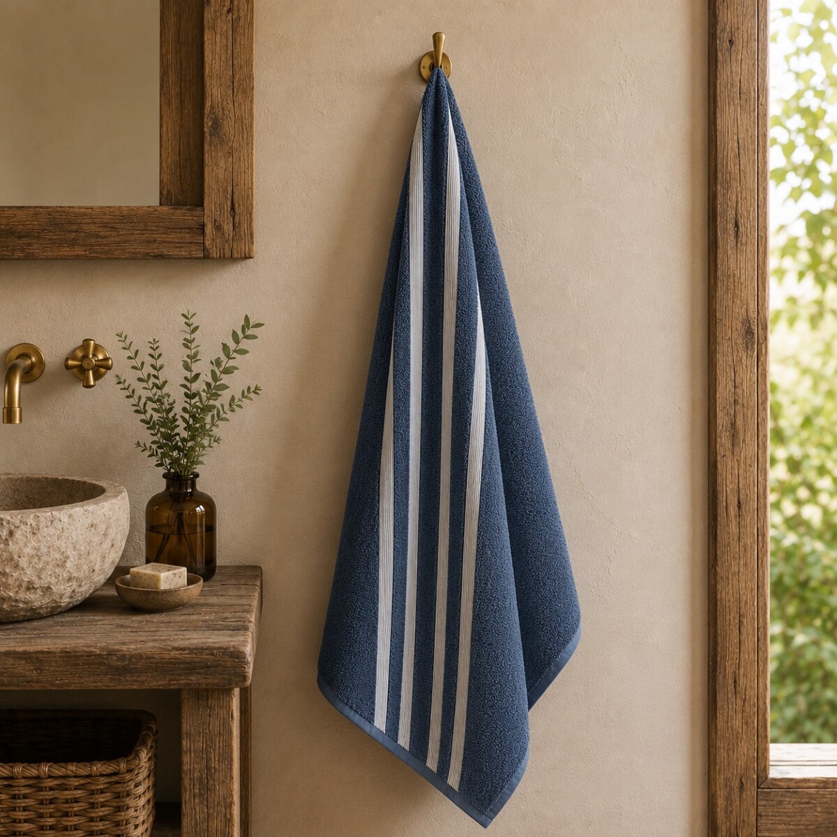 Toalla de Baño en Aldogón 66x135cm Lady - Azul 