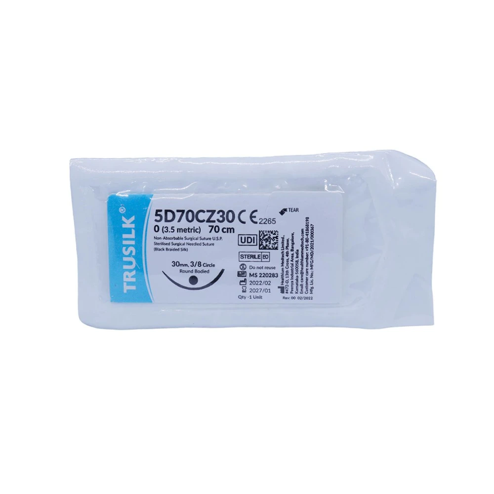 TRUSILK - USP 0 SEDA AGUJA 3/8 - 30 MM U
