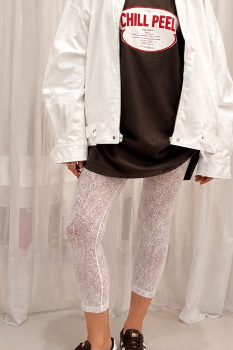 Calza Capri Lace Blanco