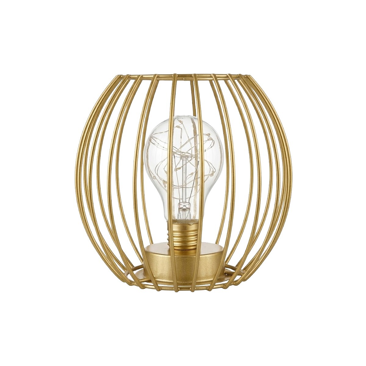 LAMPARA METAL DORADA P/MESA 15X15CM 