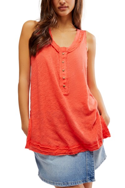 LOVE LANGUAGE SOLID TANK Rojo