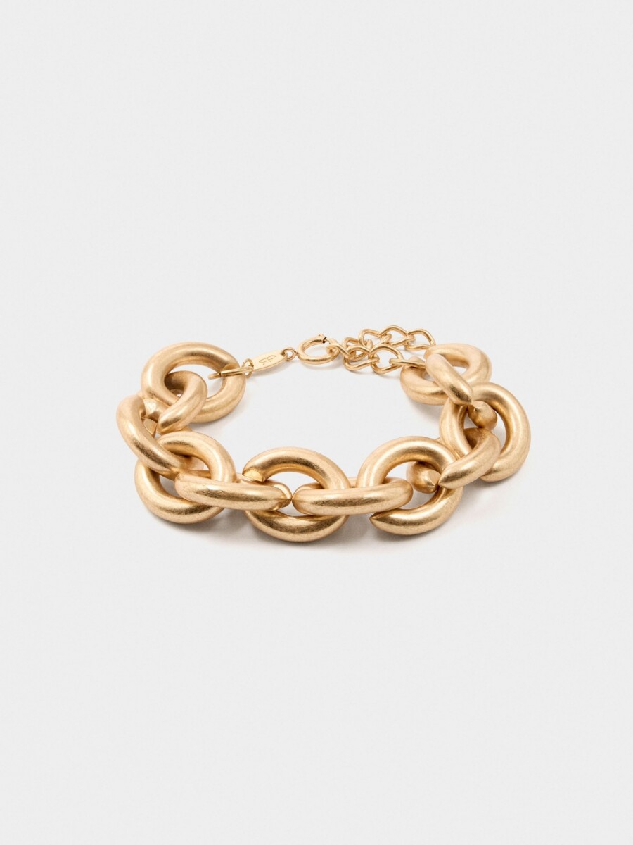 Pulsera Con Eslabones Grandes dorado