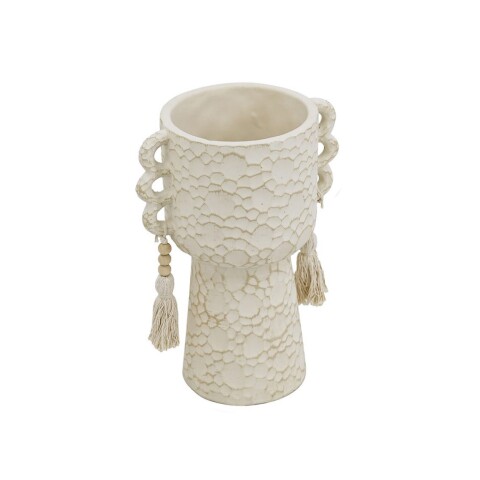 MACETA C/BORLAS 20x14x27CM CEMENTO MACETA C/BORLAS 20x14x27CM CEMENTO