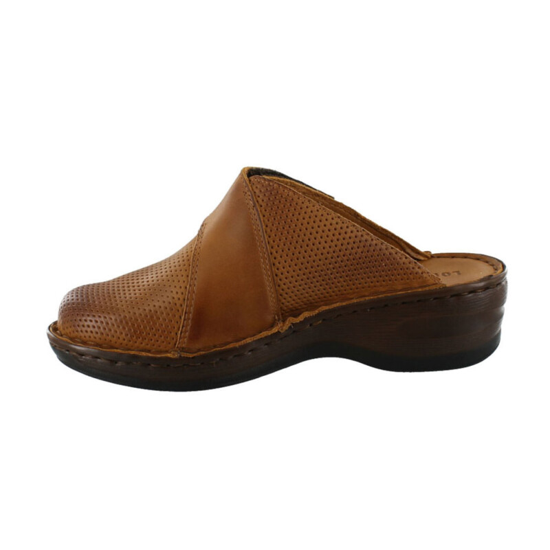 Zuecos de Mujer Lombardino Lexus Dama Marrón Coñac (Nobuk)