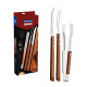 Juego de Utensilios para Asado 3 Piezas Acero Inoxidable y Madera | Tramontina 26499/045 Juego de Utensilios para Asado 3 Piezas Acero Inoxidable y Madera | Tramontina 26499/045