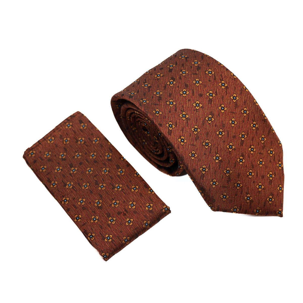 Corbata con Pañuelo - TERRACOTA 