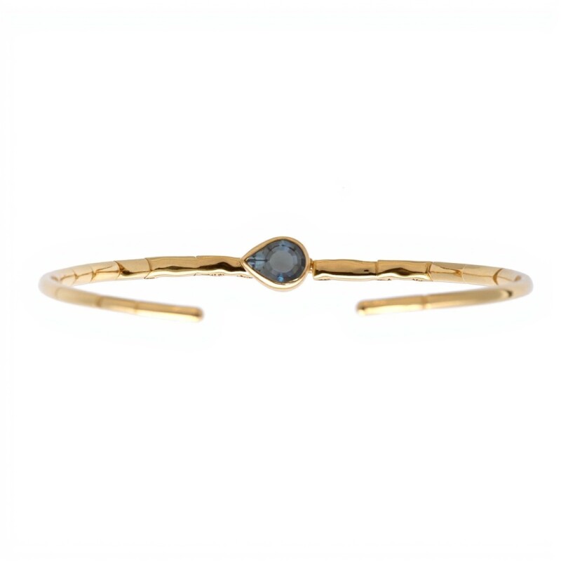Brazalete Delhi-Plata 925 rodinada con micra de oro 18k-Piedra Labradorita-BR2007 conpiedra