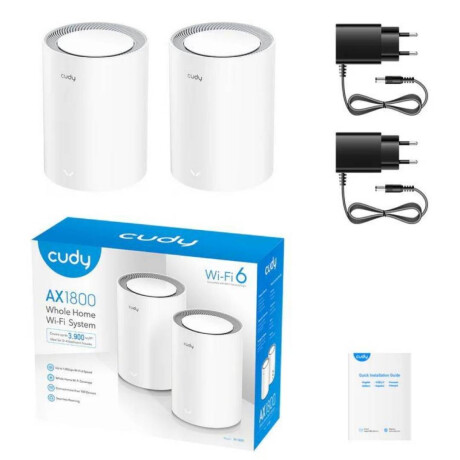 Sistema de Wifi Mesh Cudy Ax1800 Puertos Gigabit Pack de 2