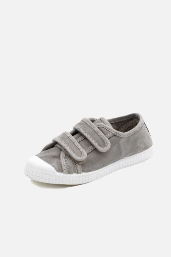 Basquet doble velcro enzimático gris claro Gris