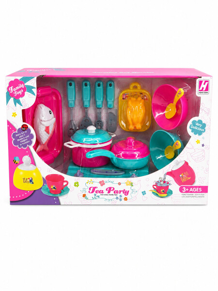 COCINA CON VAJILLA Y ACCESORIOS MULTICOLOR