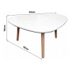 Mesa céntrica Selecta en madera de bamboo 99x70x46cm Blanco