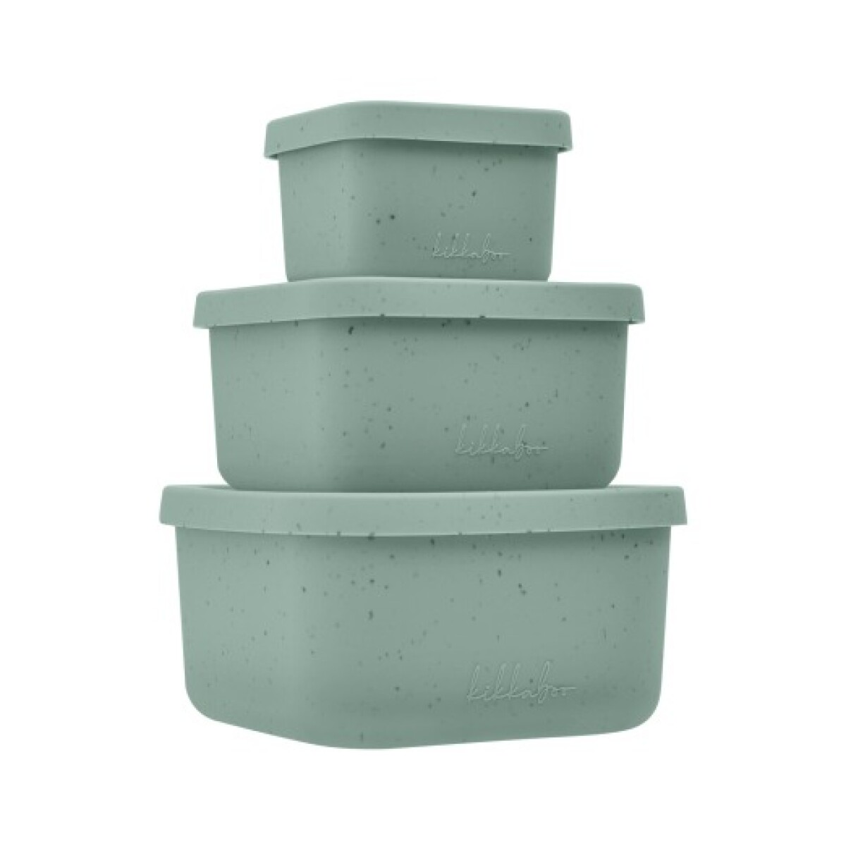 Set x3 tupper silicona KIKKABOO - Verde 