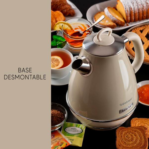 Hervidor Vintage Ariete 2869, Cap. 1 Litro, 2000 W HERVIDOR ARIETE BEIGE VINTAGE 1460037