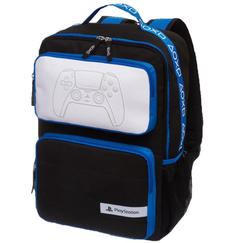 Mochila Play Station Joystick Negro - Blanco - Azul