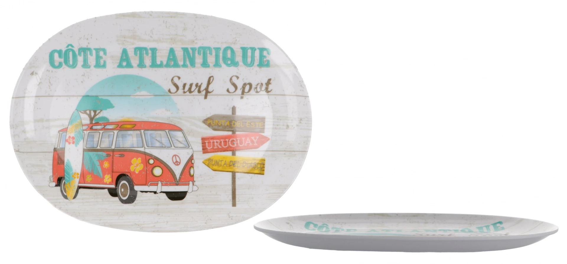 Plato de melamina oval línea cote atlantique 