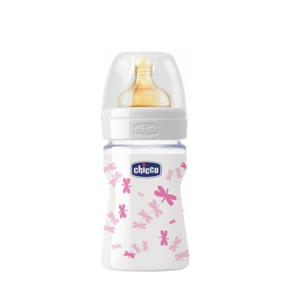 Biberon vidrio rosa latex 150ml CHICCO Biberon vidrio rosa latex 150ml CHICCO