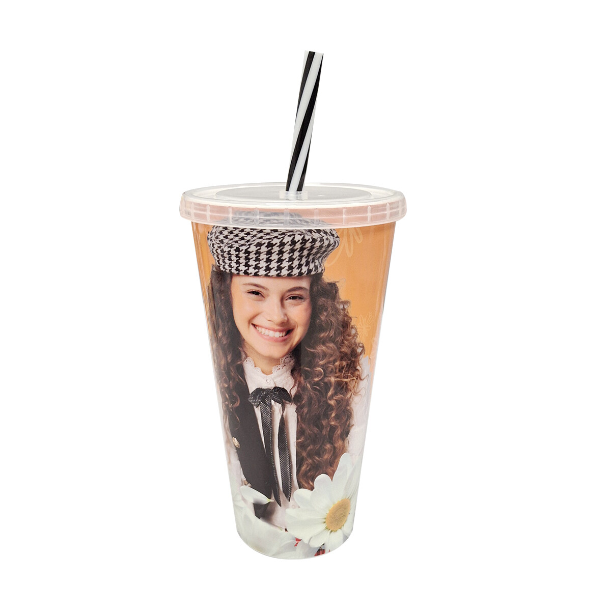Vaso Plástico con Pajita Margarita 700 ml 