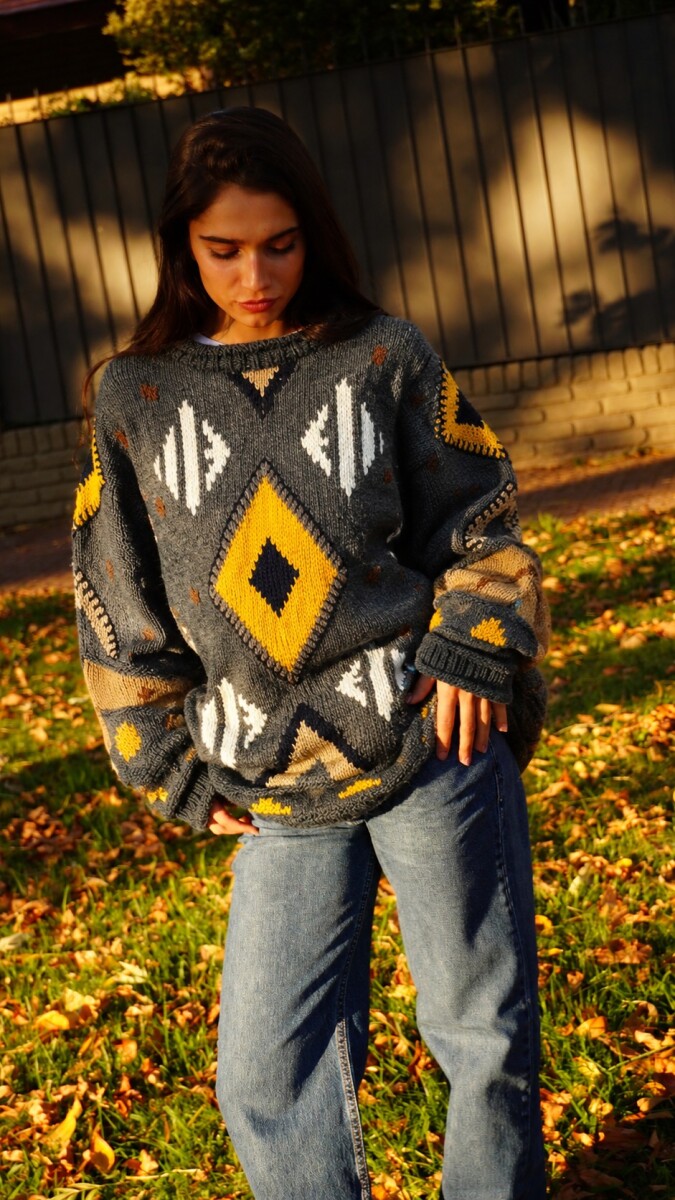 Sweater Gitano Lana - Base Gris 