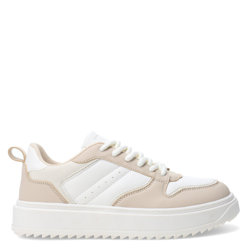 Championes de Mujer Miss Carol Liberia Blanco - Beige