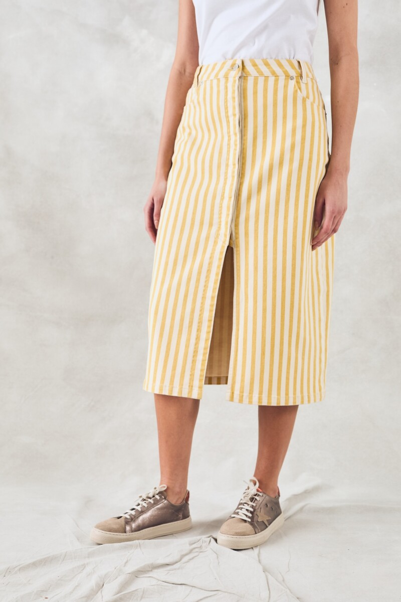 Falda Midi Raya Crudo