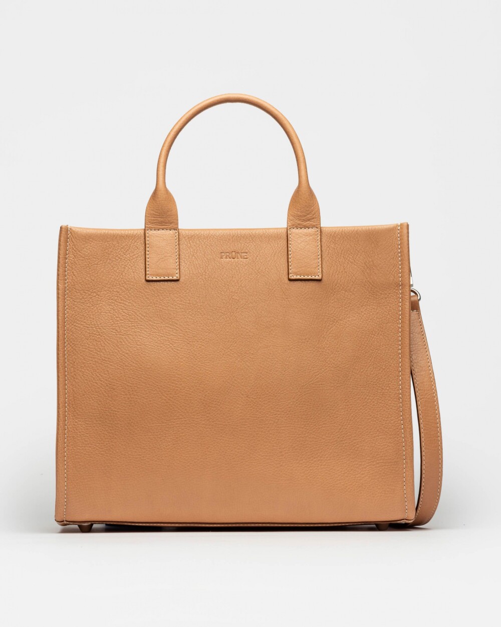 Cartera de mano Capri en cuero vegetal liso Vaqueta