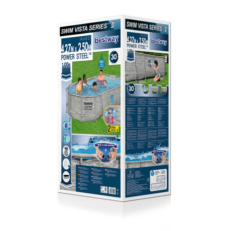Piscina Bestway Rattan 7250 L Estructural 427x250cm Piscina Bestway Rattan 7250 L Estructural 427x250cm
