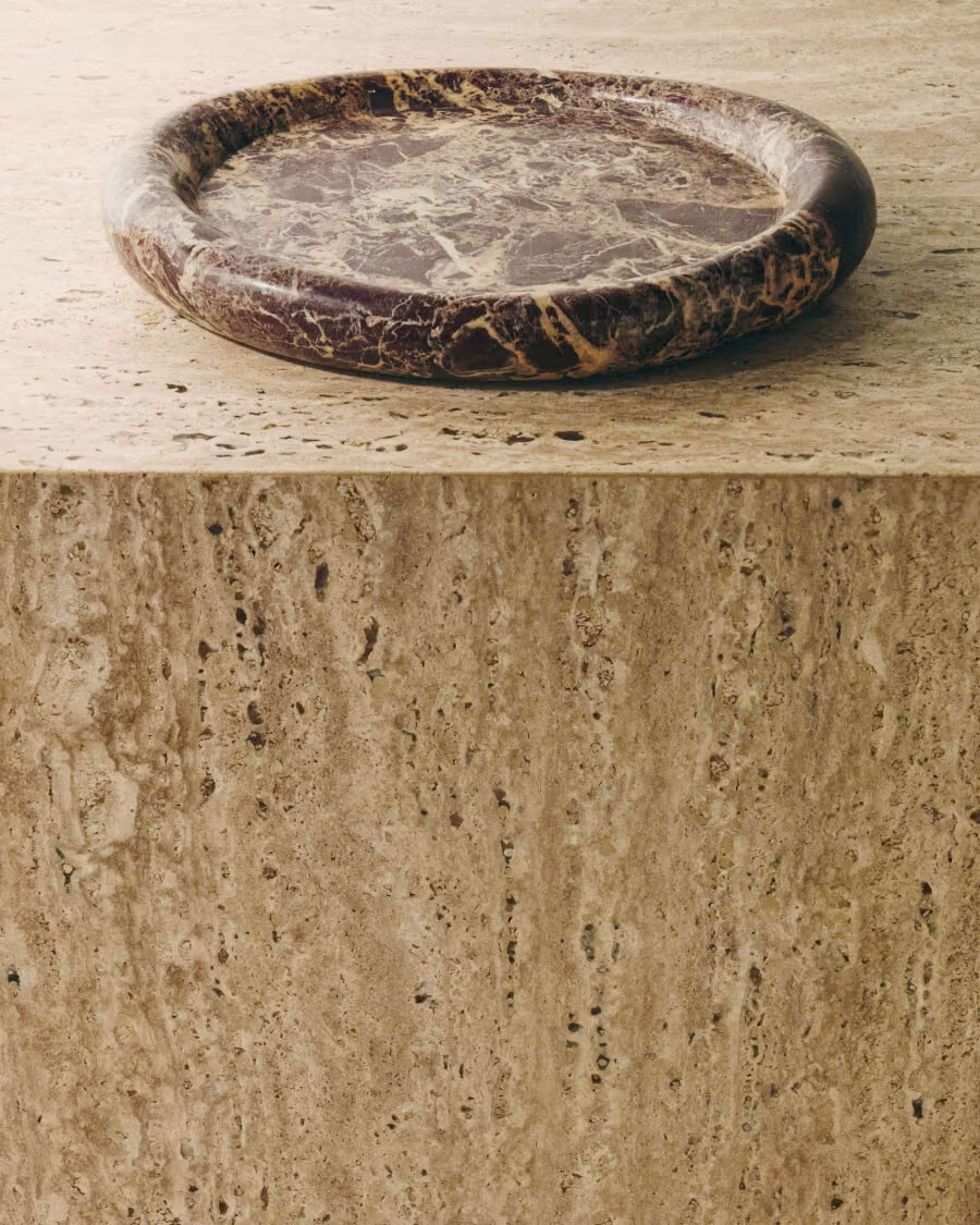 Bandeja Lenorel en mármol granate 30 x 23 cm