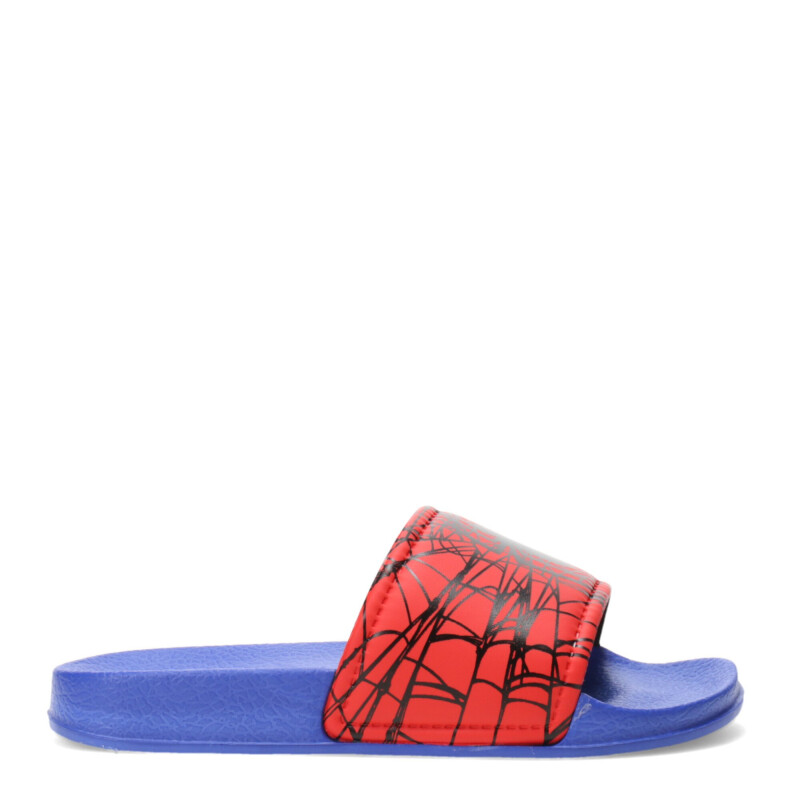 Sandalias Infantiles Marvel Slide Spiderman Azul - Rojo