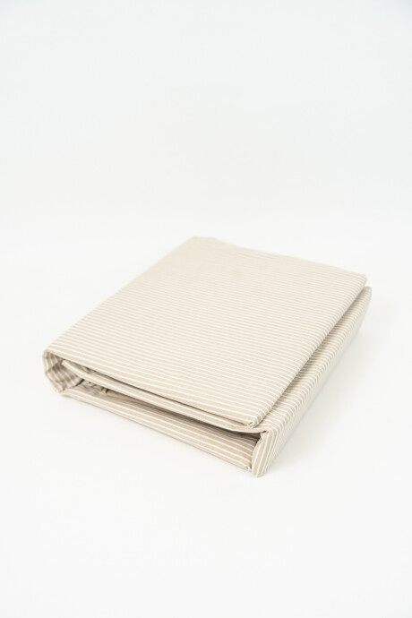Sábanas 2 Plazas 144 Hilos Stripes Taupe / Mink / Vison