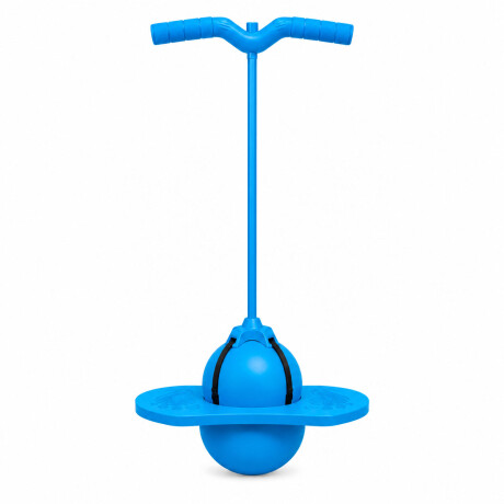 Pelota Pogo Saltarín Infantil Con Asas Base Inflador Celeste