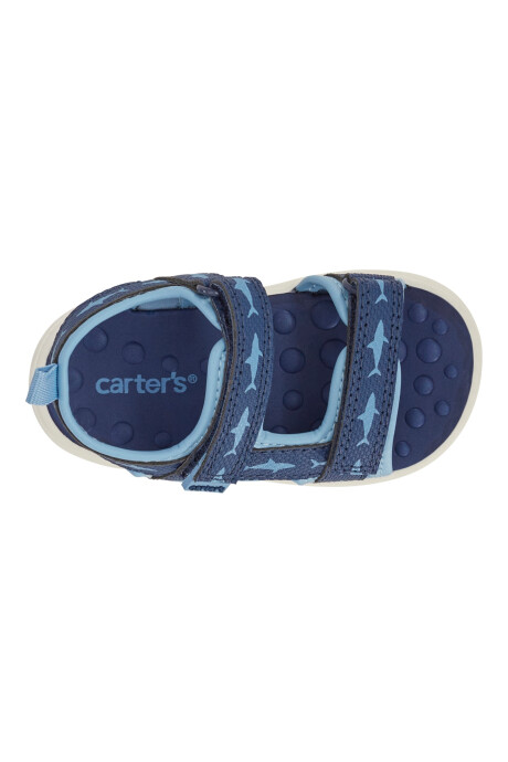 Sandalias con velcro, diseño tiburón Sin color