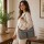 Bandolera Morral de Dama en Tela Impermeable Musgo c/Suela