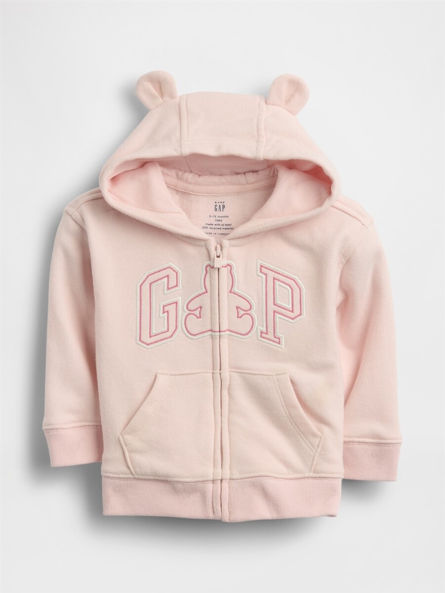 Canguro Logo Gap Sin Felpa Con Cierre Bebé - Spring Pink 