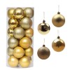 Esferas navideñas x 24 Dorado