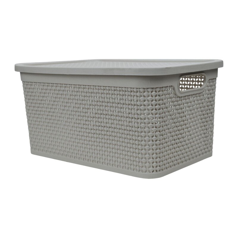 Set x4 Caja simil ratán 15 lts CAPPUCCINO