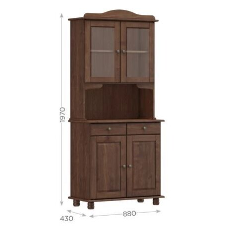 Cristalero 4 Puertas Línea Rubi Café 8926WN Cristalero 4 Puertas Línea Rubi Café 8926WN