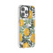 Protector Case Floral con Brillos Flower Series Devia para iPhone 15 Transparente