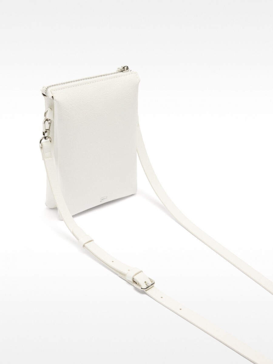 Bolso Bandolera Doble Con Tachuelas blanco
