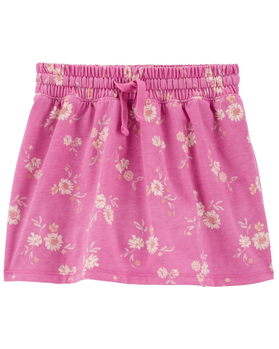 Short pollera de algodón diseño floral 