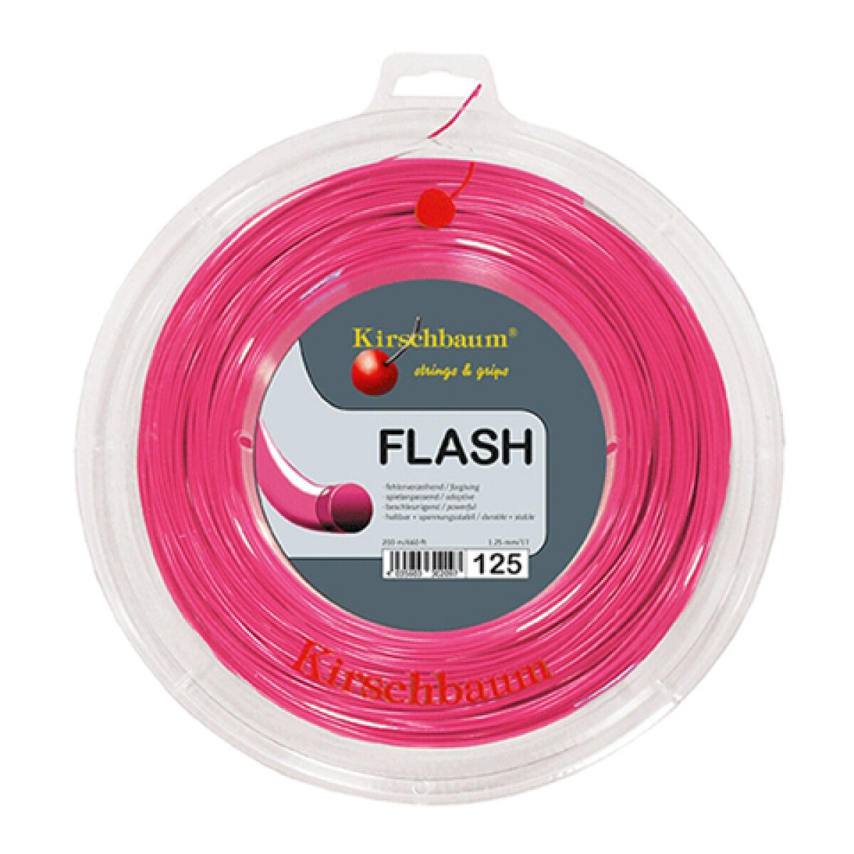 Rollo De Encordado Para Raqueta De Tenis Kirschbaum Flash 1.25 mm - Rosa 