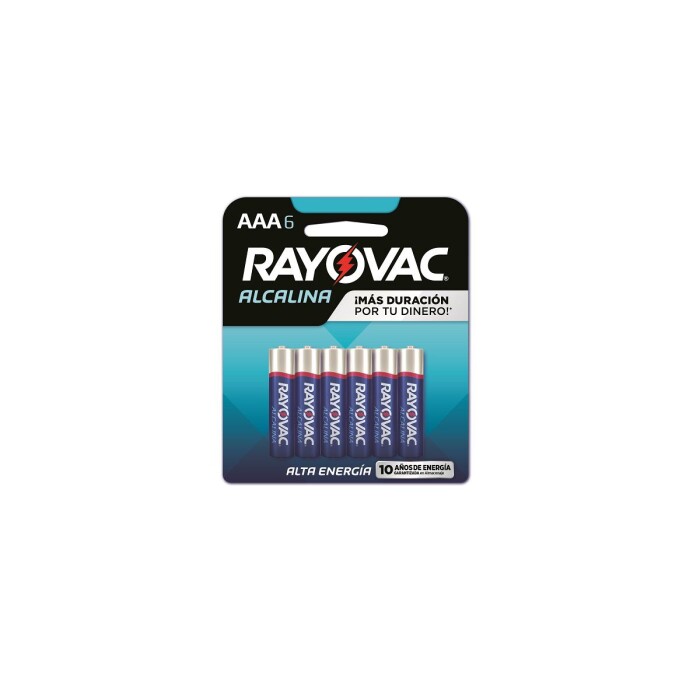RAYOVAC PILA ALKALINA AAAX6 única