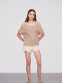 Remera Argosa Beige Oscuro